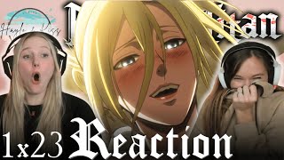 IT WAS HER  ATTACK ON TITAN  Reaction 1X23 [upl. by Neersan]