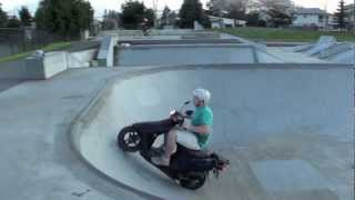 moped crash at skatepark [upl. by Macpherson]