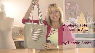 Sewing a simple tote bag by Debbie Shore [upl. by Abramo]