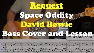 Space Oddity  Bass Cover and Lesson  Request [upl. by Koby41]