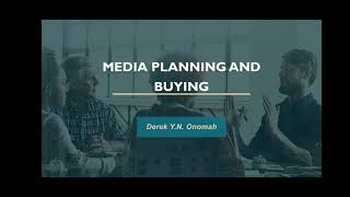 Introduction to Media Planning and buying [upl. by Reisch]