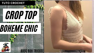 TUTO CROCHET CROP TOP BOHEME CHIC [upl. by Miguela]