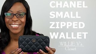 CHANEL Classic Zipped Wallet Caviar Review [upl. by Asilehc]