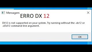 Erro directx 12 d3d12 tem solução [upl. by Onivag]