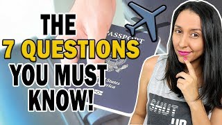 Customs amp Immigration 7 QUESTIONS English At The Airport [upl. by Ateinotna17]