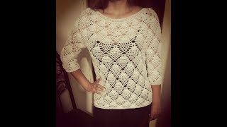 Blusa de Bellotas COMPLETO Crocheteando con la Comadre [upl. by Wettam581]