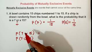 Probability of Mutually Exclusive Events  Grade 10 Statistics and Probability [upl. by Airres554]