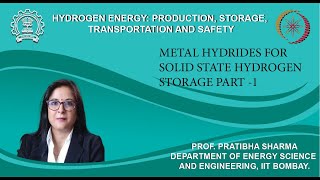 Lecture 46 Metal Hydrides for Solid State Hydrogen Storage Part 1 [upl. by Valencia]