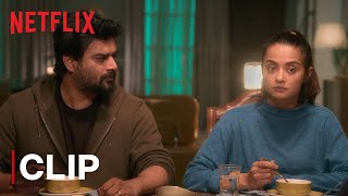 R Madhavan amp Surveen Chawla Break The Big News  Decoupled  Netflix India [upl. by Lorsung]