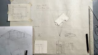 Draw Two Point Perspective view from Plan  Done [upl. by Treb876]