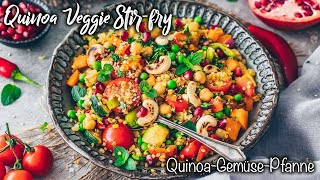 QuinoaGemüsePfanne  20Minuten Rezept  Vegan Orientalisch Marokkanisch [upl. by Rogergcam]