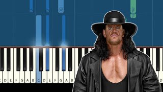 Undertaker Entrance Song  quotRest in Peacequot Piano tutorial Synthesia [upl. by Dnomsaj]