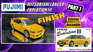 How to build FUJIMI 124 Mitsubishi Lancer Evolution III Evo 3  PART 7 FINISH [upl. by Hagen]