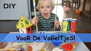 DIY VOGELHUiSJE MAKEN  verven  LUAN BELLINGA VLOG 17 [upl. by Nahtaoj]