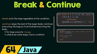 Break and Continue Keywords in Java [upl. by Searcy490]