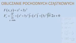 Pochodna cząstkowa  prosty przykład [upl. by Nadabas]