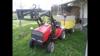 INEDIT Fourche Hydraulique sur un tracteur tondeuse [upl. by Dede22]