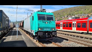 Führerstandsmitfahrt  Cabview BR 185 GemündenMain  Schweinfurt  Bamberg [upl. by Koval361]