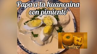 Papa a la huancaina de pimiento amarillo  Receta [upl. by Rasecoiluj]