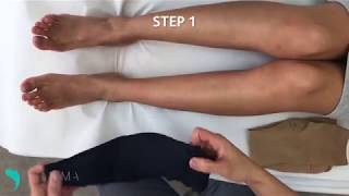 How to put on JOBST compression stocking by Shamma Clinic in cooperation with BSN Medical [upl. by Shalna]