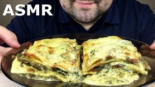 ASMR LASAGNA with BACON SPINACH and MUSHROOMS Eating Sounds Mukbang NO TALKING [upl. by Asined]