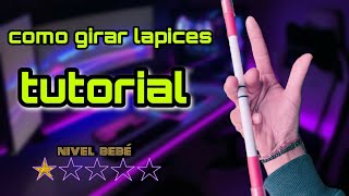 FINGERPASS Truco de pen spinning Tutorial nivel fácil como girar lapices en español [upl. by Peggie]