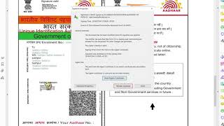 TUTORIAL How to verify validate digital signature on eAadhaar [upl. by Ameerahs]