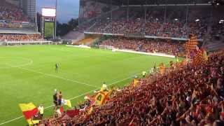 Les Corons chanté par le stade Bollaert RCLCAB 04082013 [upl. by Ruthy]