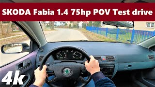 Skoda Fabia I 2002 14 mpi 75hp POV DRIVE Acceleration  Test after 190000km  Walkaround  4K 18 [upl. by Ellahcim540]