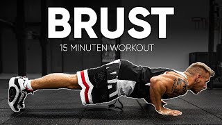 15 Min BRUST WORKOUT für Zuhause ohne Geräte Push Day zum Mitmachen mit Liegestütz Varianten [upl. by Isadore]