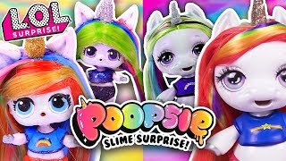 DIY 🦄 UNICORN POOPSIE SURPRISE 🦄 🌈 with LOL SURPRISE DOLLS  Toy Transformations [upl. by Rose]