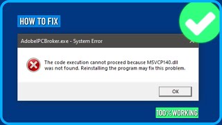 How to Fix MSVCP140dll Is Missing or Was Not Found in Windows 111087 [upl. by Assilrac]