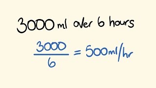 Calculating Infusion Rates  with examples [upl. by Sugna110]