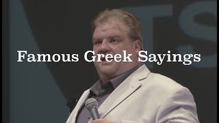 Famous Greek Sayings [upl. by Esiuqram]