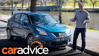 2016 Suzuki Baleno GLX Review  CarAdvice [upl. by Nonnac836]