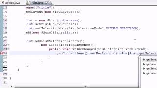 Part 71 Java Programming Tutorial  JList Program [upl. by Sheffield]