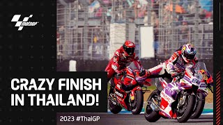 INSANE MotoGP last two laps in Buriram  2023 ThaiGP [upl. by Kaylyn]