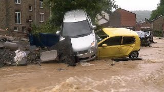 Inondations en Belgique après de fortes pluies [upl. by Kirk]