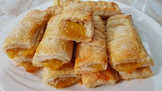 💖ROLLITOS DE PIÑA CON MASA DE HOJALDRE RIQUÍSIMOS😚👍🏻 [upl. by Karlotta138]