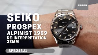 Unboxing Seiko Prospex Alpinist 1959 ReInterpretation Grey Dial SPB243J1 [upl. by Nessaj]