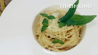 Pasta alla carbonara in Multi fornello REDMOND RMCM90E [upl. by Constantia]