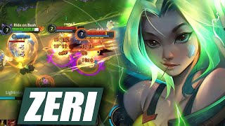 Wild Rift ZERI Dragon Lane Gameplay in Season 14 Build amp Runes [upl. by Halyk204]