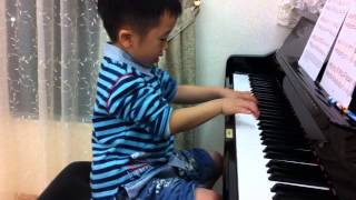 3 years old play piano 3 [upl. by Lazes]