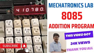 8085 MicroprocessorAddition of 8bit program  ME8781 MECHATRONICS LAB [upl. by Kong792]