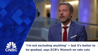 Im not excluding anything — but its better to be gradual says ECBs Wunsch on rate cuts [upl. by Apgar139]