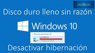 Disco duro lleno sin razón aparente  desactivar hibernación [upl. by Ariik]