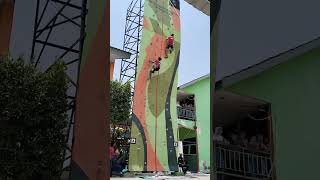 Wall climbing wallclimbing panjattebing fyp [upl. by Eahsal]