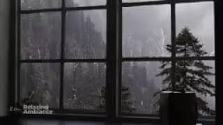 Rain Sound On Window with Thunder Heavy Rain for Sleep [upl. by Chafee]