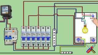 توصيل القواطع الكهربائية ❤ Branchement dun tableau électrique [upl. by Dlabihcra]