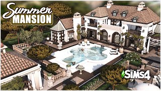 Sims 4 SUMMER VIBES Mansion ☀️ No CC  Sims 4 Speed Build  Kate Emerald [upl. by Skilken]